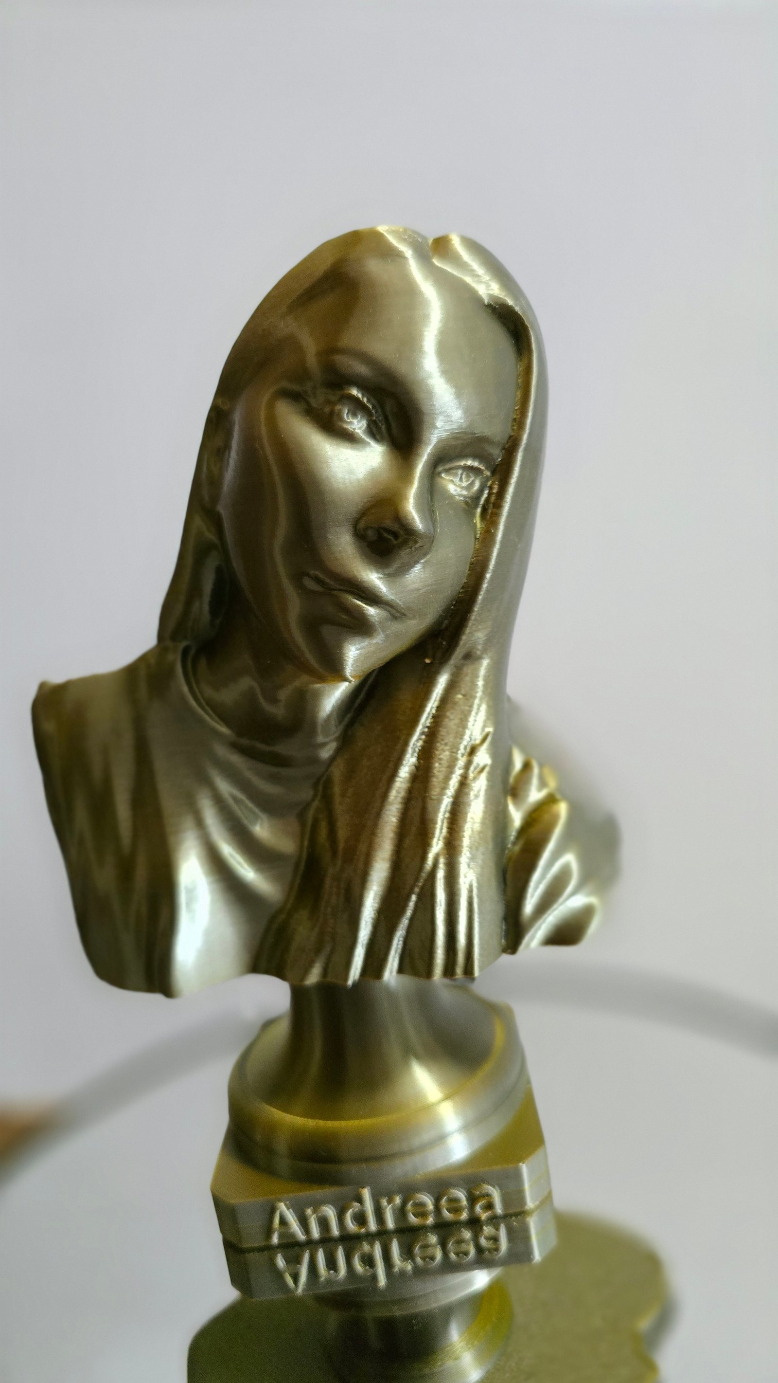 Bust Silk Gold Silver Red Copper